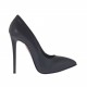 Decolté da donna con plateau in pelle nera tacco 11 - Misure disponibili: 42