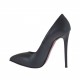 Decolté da donna con plateau in pelle nera tacco 11 - Misure disponibili: 42