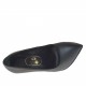 Decolté da donna con plateau in pelle nera tacco 11 - Misure disponibili: 