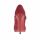 Zapato de salon para mujer con cinturon y plataforma en gamuza y charol rojo tacon 11 - Tallas disponibles:  31