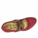 Decolté da donna in camoscio e vernice rossa con cinturino e plateau tacco 11 - Misure disponibili: 31, 42