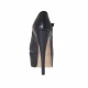 Decolté da donna con cinturino charleston e plateau in pelle nera tacco 13 - Misure disponibili: 42