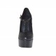 Decolté da donna con cinturino charleston e plateau in pelle nera tacco 13 - Misure disponibili: 42