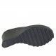Woman's pump with coated wedge heel and platform in grey leather wedge heel 9 - Available sizes:  42