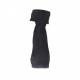 Woman's ankle-high boot with turnover and coated wedge and platform in black suede wedge heel 9 - Available sizes:  42