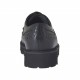 Zapato oxford para mujer con cordones en piel negra cuña 3 - Tallas disponibles:  44