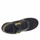 Zapato con cordones, cremallera y plataforma en gamuza y charol negro y piel color latón cuña 7 - Tallas disponibles:  42