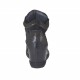 Schnürschuh mit Nieten und Plateau aus schwarzem Wildleder und Leder, silbernem Lackleder und metallgrauem Glitzer Keilabsatz 7 - Verfügbare Größen:  42
