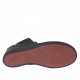 Zapato con cordones, tachuelas y plataforma en gamuza y piel negra,charol plateado y brillante bronce de cañon cuña 7 - Tallas disponibles:  42