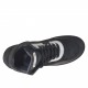 Zapato con cordones, tachuelas y plataforma en gamuza y piel negra,charol plateado y brillante bronce de cañon cuña 7 - Tallas disponibles:  42