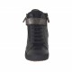 Zapato con plataforma,cordones,cremallera y velcro en piel negra y cubierta de tejido laminado bronce de cañon cuña 7 - Tallas disponibles:  42