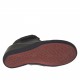 Zapato con plataforma,cordones,cremallera y velcro en piel negra y cubierta de tejido laminado bronce de cañon cuña 7 - Tallas disponibles:  42