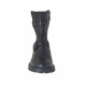 Stivaletto da donna con cerniera, borchie e fibbie in pelle nera tacco 3 - Misure disponibili: 32, 33