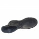 Stivaletto da donna con cerniera, borchie e fibbie in pelle nera tacco 3 - Misure disponibili: 32, 33