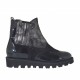 Stivaletto da donna in stile inglese con elastici in pelle laminata anticata canna di fucile, camoscio e vernice nera zeppa 3 - Misure disponibili: 32, 33, 42