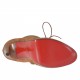 Botines con cordones y plataforma en piel y gamuza tabaco tacon 11 - Tallas disponibles:  32, 43