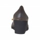 Escarpin pour femmes avec noeud ocre en cuir et cuir nubuk imprimé marron foncé talon compensé 6 - Pointures disponibles:  42