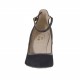 Woman's pump with strap in grey and black suede and maroon patent leather heel 9 - Available sizes:  42