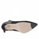 Woman's pump with strap in grey and black suede and maroon patent leather heel 9 - Available sizes:  42