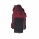 Decolté da donna con cinturino in camoscio nero, bordeaux e prugna tacco 8 - Misure disponibili: 42