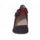 Escarpin pour femmes avec courroie en daim noir, bordeaux et prune talon 8 - Pointures disponibles:  42