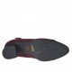 Decolté da donna con cinturino in camoscio nero, bordeaux e prugna tacco 8 - Misure disponibili: 42