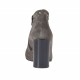 Stivaletto da donna con cerniera e strass in camoscio taupe tacco 7 - Misure disponibili: 42