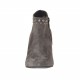 Woman's ankle boot with zipper and strass in taupe suede heel 7 - Available sizes:  42