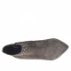 Woman's ankle boot with zipper and strass in taupe suede heel 7 - Available sizes:  42