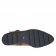 Damenstiefelette mit Gummiband, Reissverschluss und Schnalle aus braunem Leder Keilabsatz 4 - Verfügbare Größen:  45