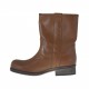 Stivaletto da donna con borchie in pelle cuoio tacco 2 - Misure disponibili: 33, 47