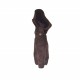 Bottines pour femmes avec revers et plateforme en daim marron foncé talon 10 - Pointures disponibles:  43