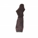 Stivaletto da donna con risvolto e plateau in camoscio testa di moro con tacco 10 - Misure disponibili: 43