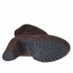 Stivaletto da donna con risvolto e plateau in camoscio testa di moro con tacco 10 - Misure disponibili: 43