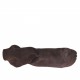 Stivaletto da donna con risvolto e plateau in camoscio testa di moro con tacco 10 - Misure disponibili: 43