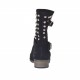 Bottines pour femmes avec boucles et goujons en daim noir talon 2 - Pointures disponibles:  33