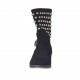 Bottines pour femmes avec boucles et goujons en daim noir talon 2 - Pointures disponibles:  33