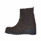 Stivaletto da donna con cerniera e cinturino in camoscio testa di moro zeppa 5 - Misure disponibili: 42