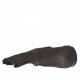 Stivaletto da donna con cerniera e cinturino in camoscio testa di moro zeppa 5 - Misure disponibili: 42