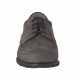 Zapato estilo inglés para mujer con cordones en piel nabuk gris tacon 2 - Tallas disponibles:  45