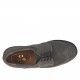 Zapato estilo inglés para mujer con cordones en piel nabuk gris tacon 2 - Tallas disponibles:  45