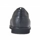 Laced men's shoe in black leather - Available sizes:  50