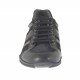 Zapato deportivo para hombre en piel y gamuza negra y piel color humo - Tallas disponibles:  47, 49