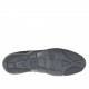 Sportlicher Herrenschuh mit Schnürsenkeln aus schwarzem Leder und Wildlder und rauchfarbenem Leder - Verfügbare Größen:  47, 49