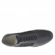 Zapato deportivo con cordones para hombre en gamuza y piel negra - Tallas disponibles:  47