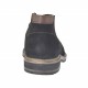 Zapato con cordones para hombre en gamuza negra con decoraciones Brogue y añadidos en piel marron - Tallas disponibles:  47