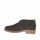 Zapato con cordones para hombre en gamuza marron oscura con decoraciones Brogue y añadidos en piel marron - Tallas disponibles:  47