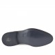 Scarpa accollata da uomo con elastico e puntale in pelle e pelle abrasivata nera - Misure disponibili: 37, 49
