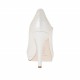 Woman's platform pump in pearled ivory leather with strap heel 10 - Available sizes:  43, 44, 46