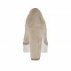Scarpa da donna aperta in punta in camoscio color sabbia tacco 10 - Misure disponibili: 31, 32, 34, 42